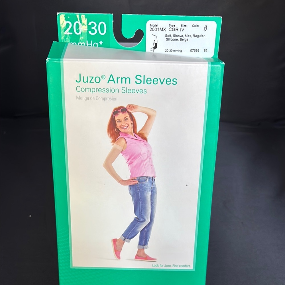 Juzo Arm Sleeve 20-30mmHg 2001mx size IV regular, beige with silicone, new